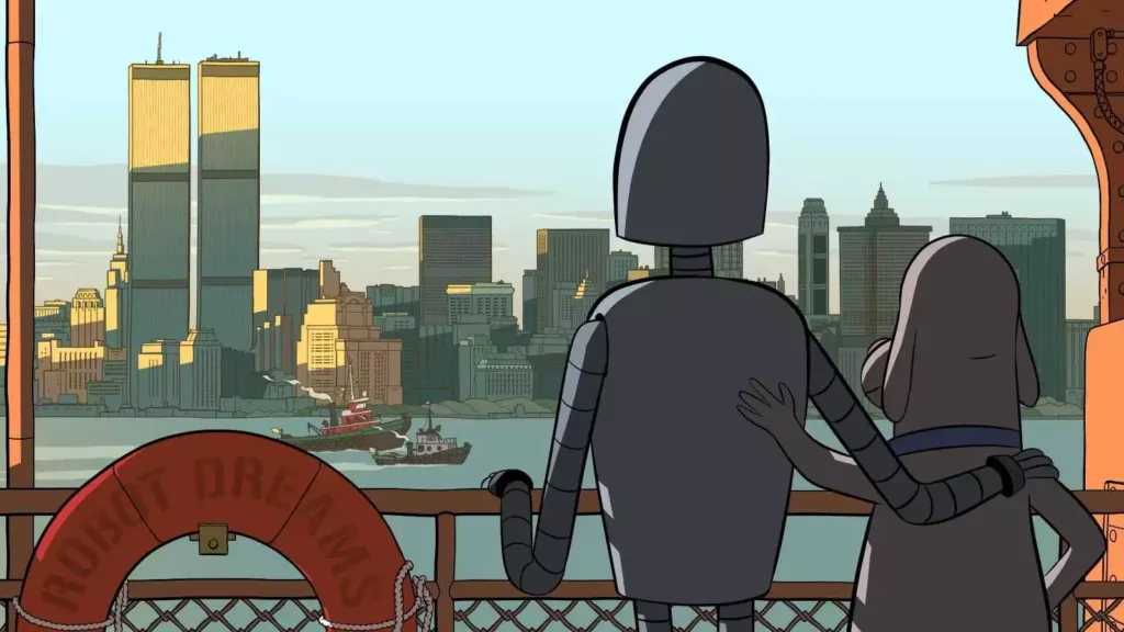 Fotograma de la película de Animación "Robot Dreams", dirigida por Pablo Berder, que ha ganado el premio a la mejor película en la pasada edición del Festival de cine de animación de Annecy