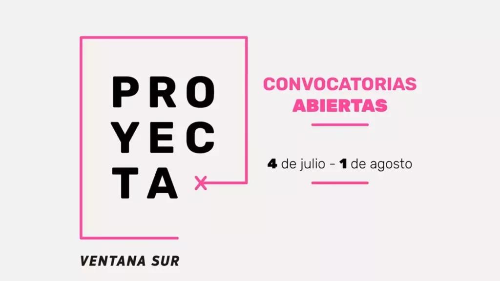 Logo de proyecta, sección del mercado audiovisual de Ventana Sur, celebrado anualmente en Argentina. La próxima edición de este mercado, donde se reunen miles de profesionales de la industria cinematográfica, será en diciembre de 2023.